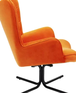 Snurrfåtölj Oscar - Sammet/Orange - KARE Design