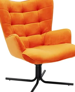 Snurrfåtölj Oscar - Sammet/Orange - KARE Design