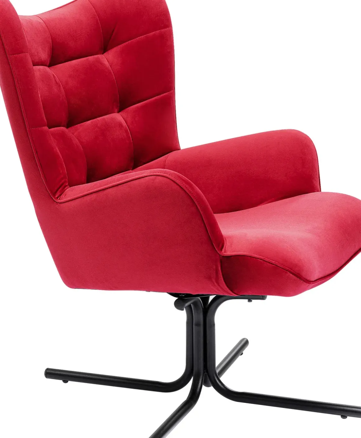 Snurrfåtölj Oscar - Sammet/Röd - KARE Design