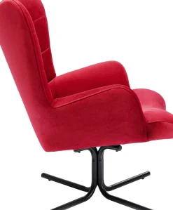 Snurrfåtölj Oscar - Sammet/Röd - KARE Design