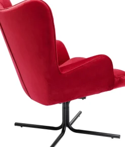 Snurrfåtölj Oscar - Sammet/Röd - KARE Design