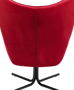 Snurrfåtölj Oscar - Sammet/Röd - KARE Design