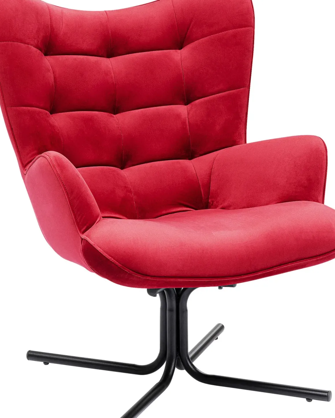 Snurrfåtölj Oscar - Sammet/Röd - KARE Design