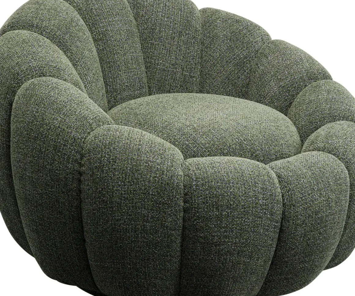 Snurrfåtölj Peppo Bloom - Melange Grön - KARE Design