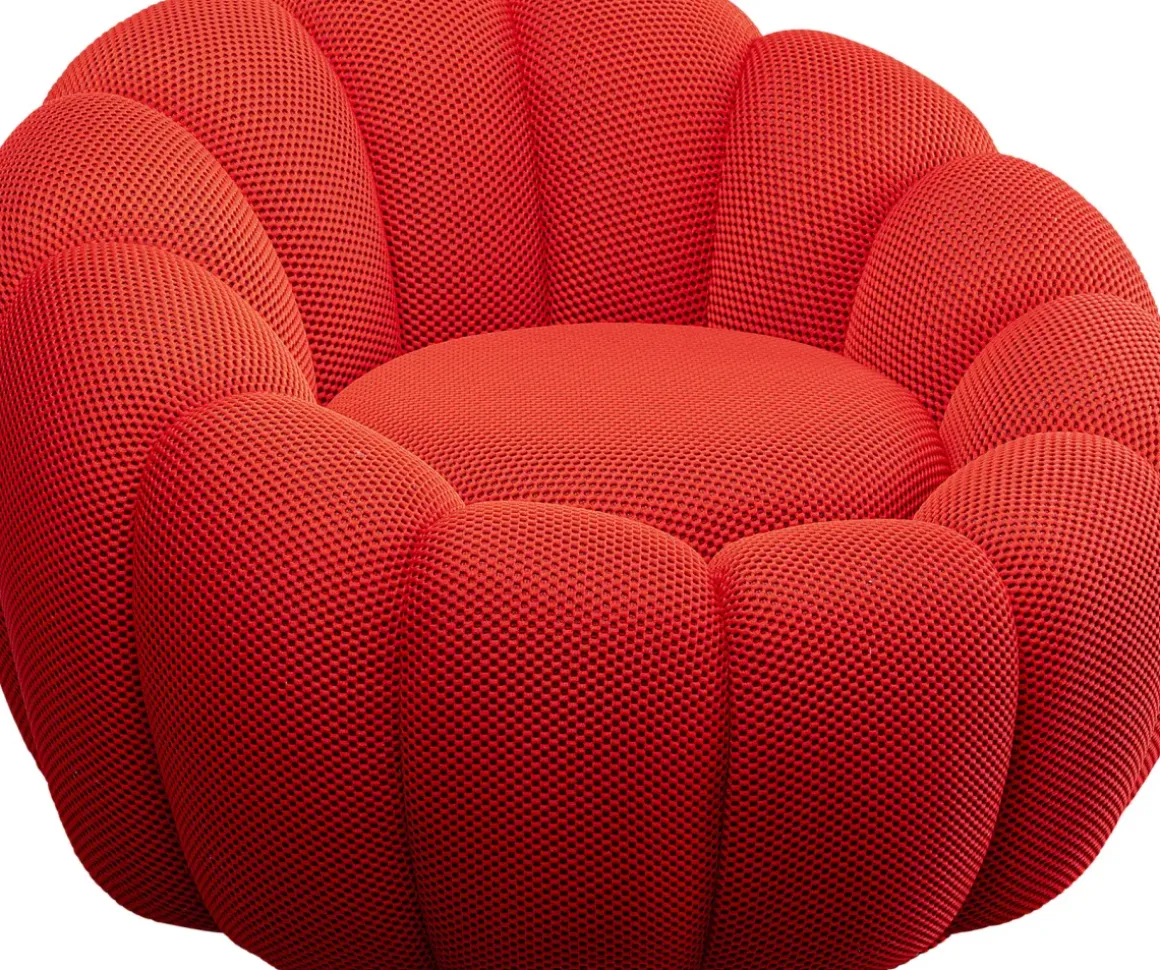Snurrfåtölj Peppo Bloom - Röd - KARE Design