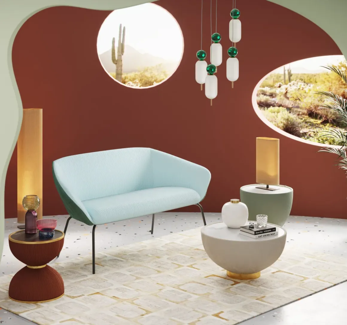 Soffa Ballabile 2-sits, 163cm - KARE Design