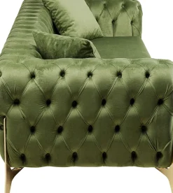 Soffa Bellissima - Grön, 3-Sits - KARE Design