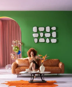Soffa Calgary - Brun, Läder, 226cm - KARE Design