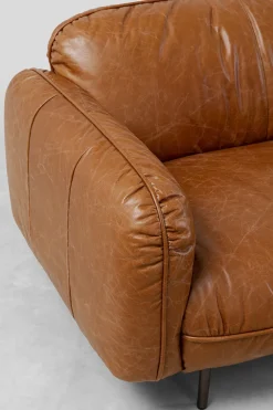 Soffa Calgary - Brun, Läder, 226cm - KARE Design