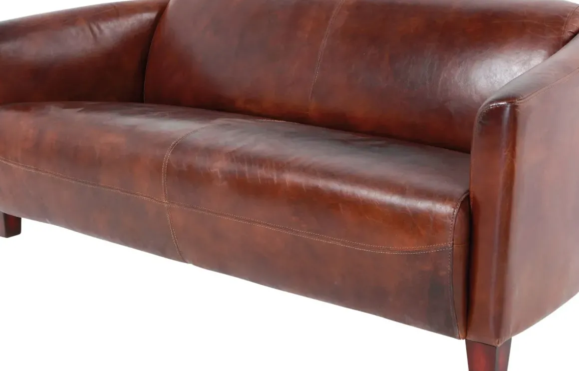 Soffa Cigar Lounge - Brun Läder, 3-Sits - KARE Design