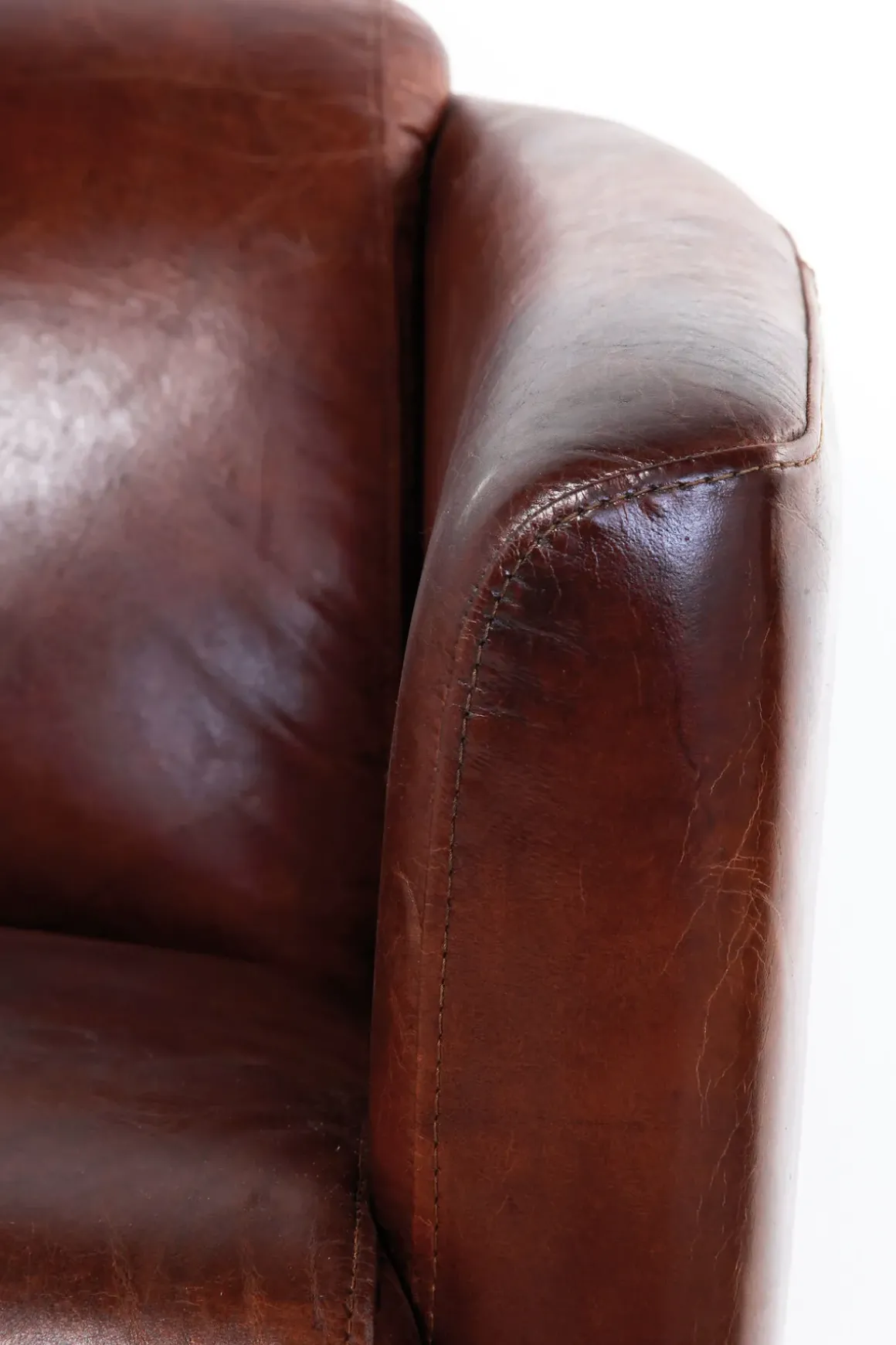 Soffa Cigar Lounge - Brun Läder, 3-Sits - KARE Design