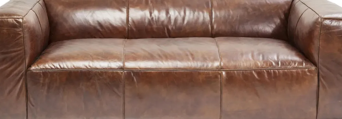 Soffa Cubetto - Brun Läder, 3-Sits - KARE Design
