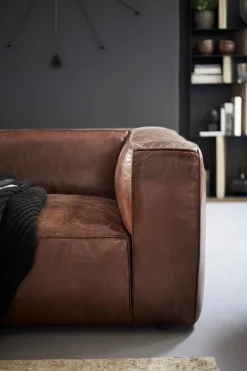 Soffa Cubetto - Brun Läder, 3-Sits - KARE Design