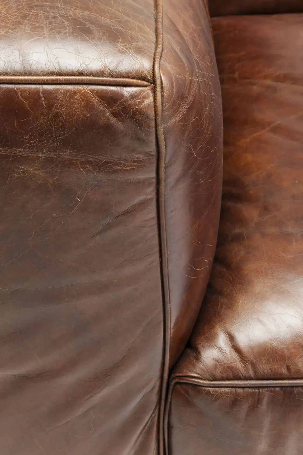 Soffa Cubetto - Brun Läder, 3-Sits - KARE Design