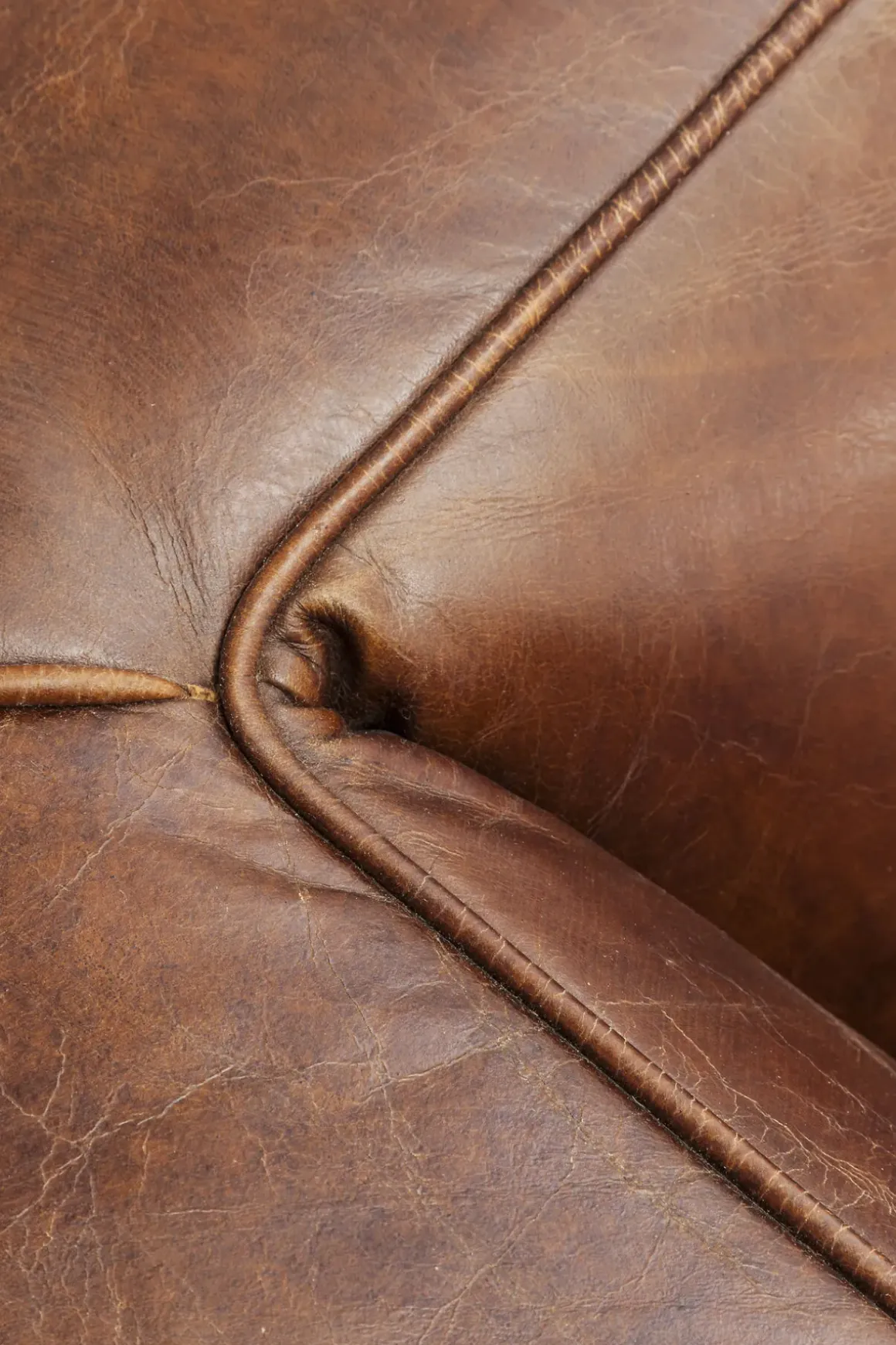 Soffa Cubetto - Brun Läder, 3-Sits - KARE Design
