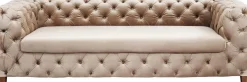 Soffa Desire - Beige Sammet, 3-Sits - KARE Design
