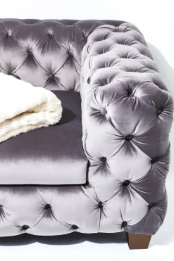 Soffa Desire - Grå Sammet, 3-Sits - KARE Design
