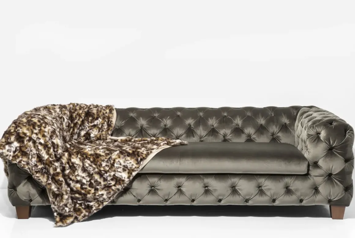 Soffa Desire - Khaki Sammet, 3-Sits - KARE Design