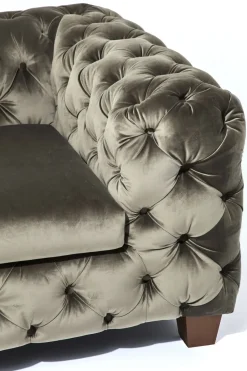 Soffa Desire - Khaki Sammet, 3-Sits - KARE Design