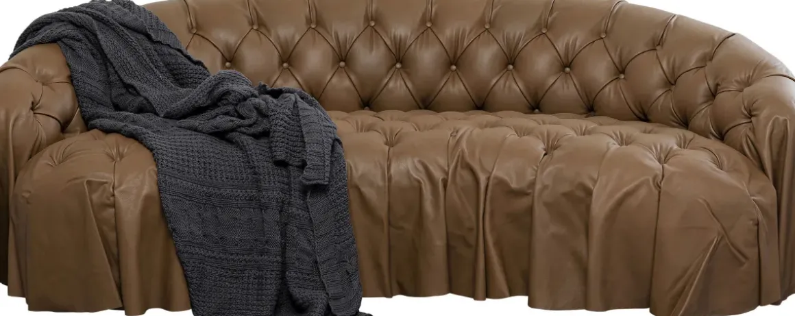 Soffa Drapes - Läder, 226cm - KARE Design