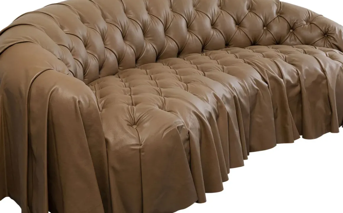 Soffa Drapes - Läder, 226cm - KARE Design