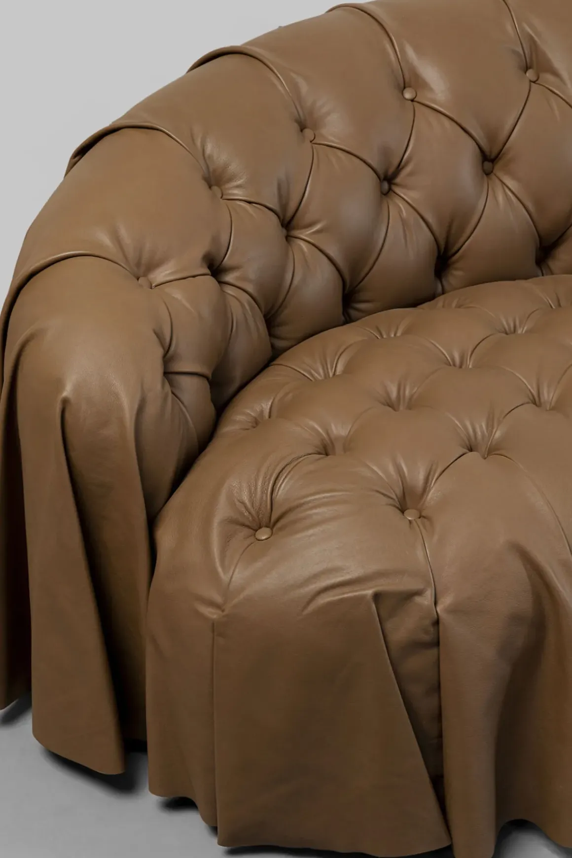 Soffa Drapes - Läder, 226cm - KARE Design