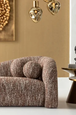 Soffa Livia - Melange Brown 3-sits - KARE Design
