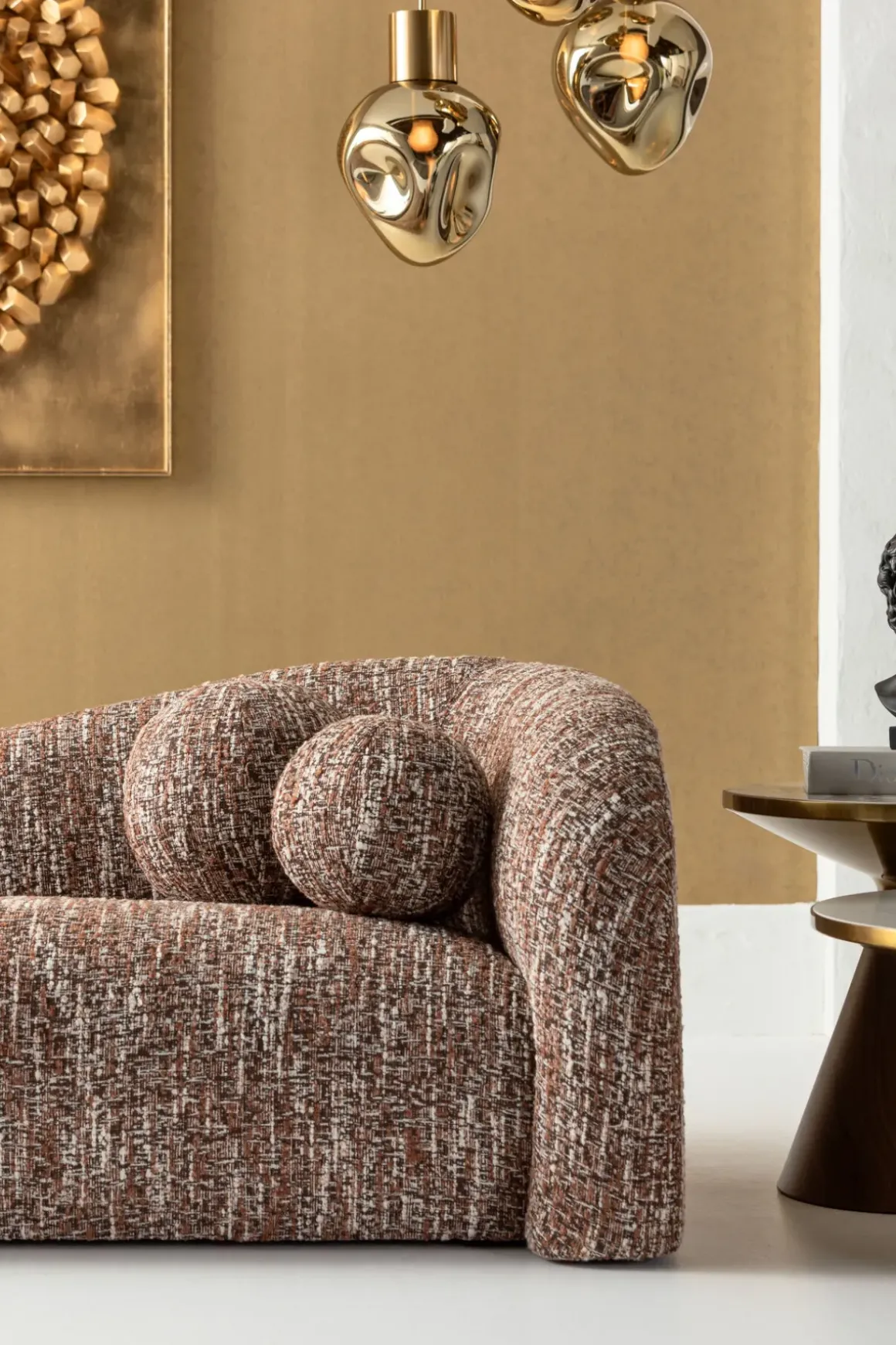 Soffa Livia - Melange Brown 3-sits - KARE Design
