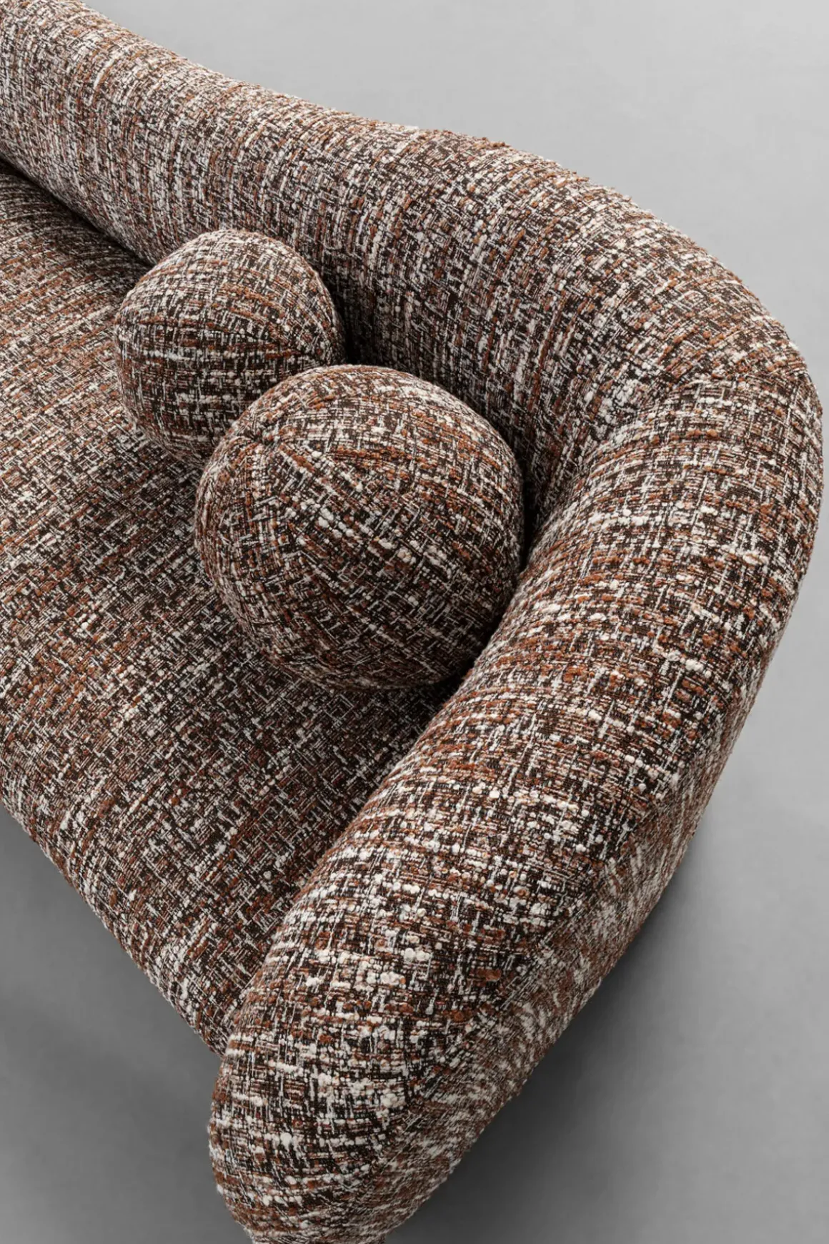 Soffa Livia - Melange Brown 3-sits - KARE Design