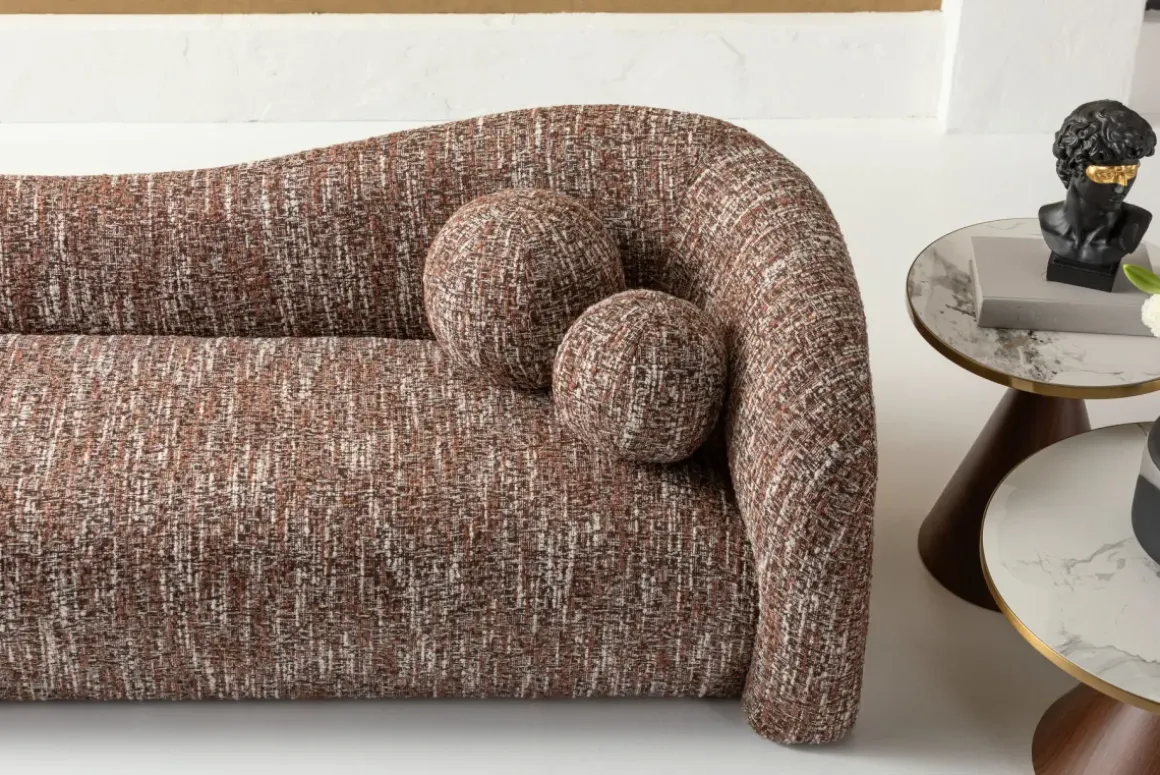 Soffa Livia - Melange Brown 3-sits - KARE Design