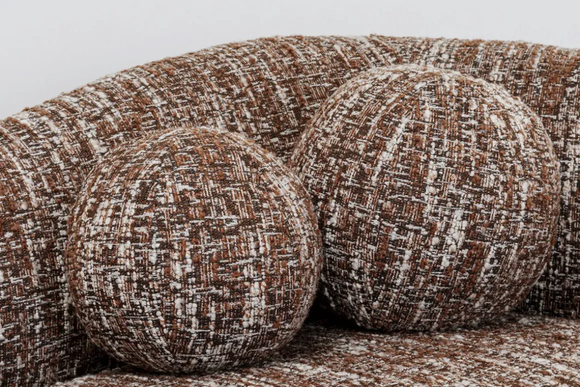 Soffa Livia Melange - Brun, 201cm - KARE Design