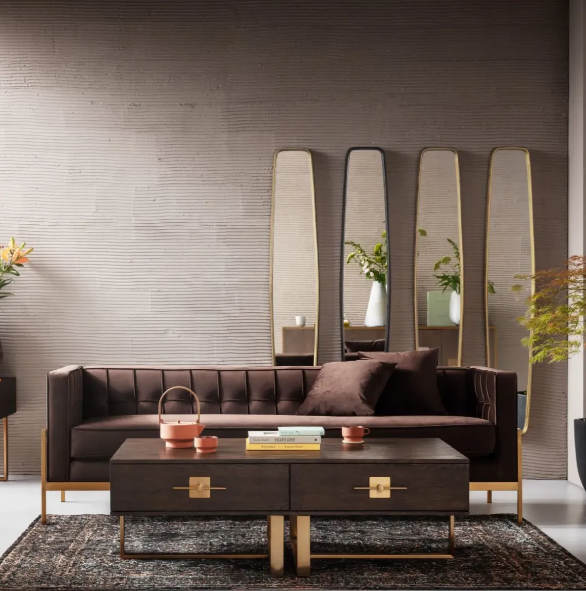 Soffa Loft - Brun, 3-Sits - KARE Design