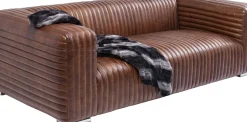Soffa Malibu - Brun Läder, 3-Sits - KARE Design