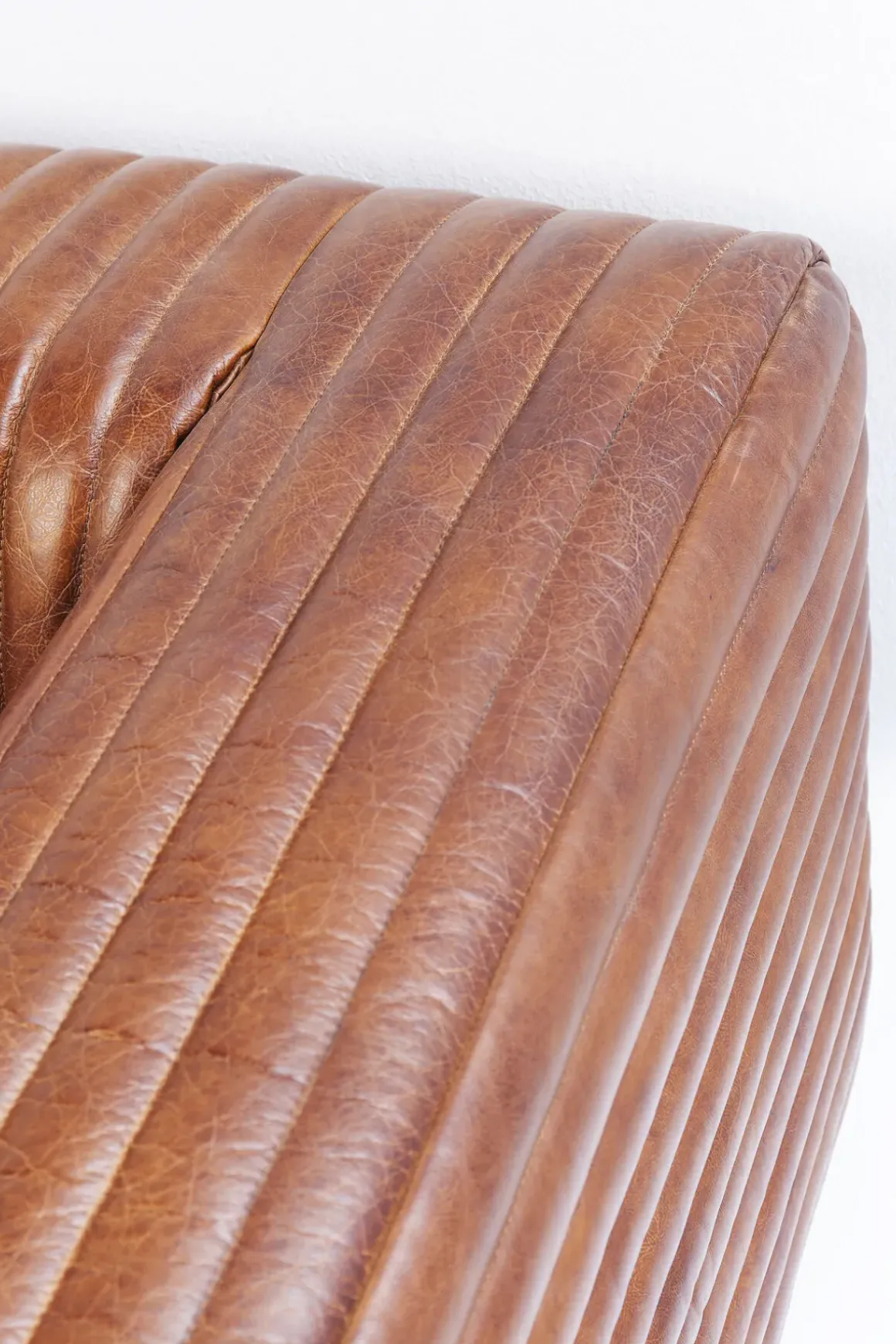 Soffa Malibu - Brun Läder, 3-Sits - KARE Design