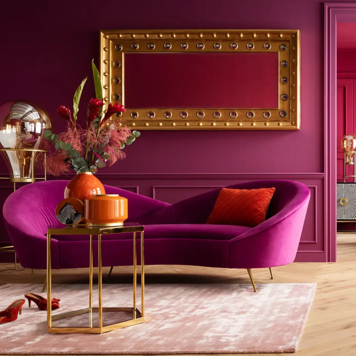 Soffa Night Fever - Cerise, 3-sits - KARE Design