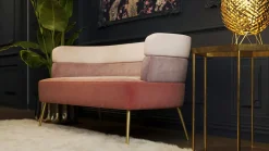 Soffa Sandwich - Puderrosa, 2-Sits - KARE Design