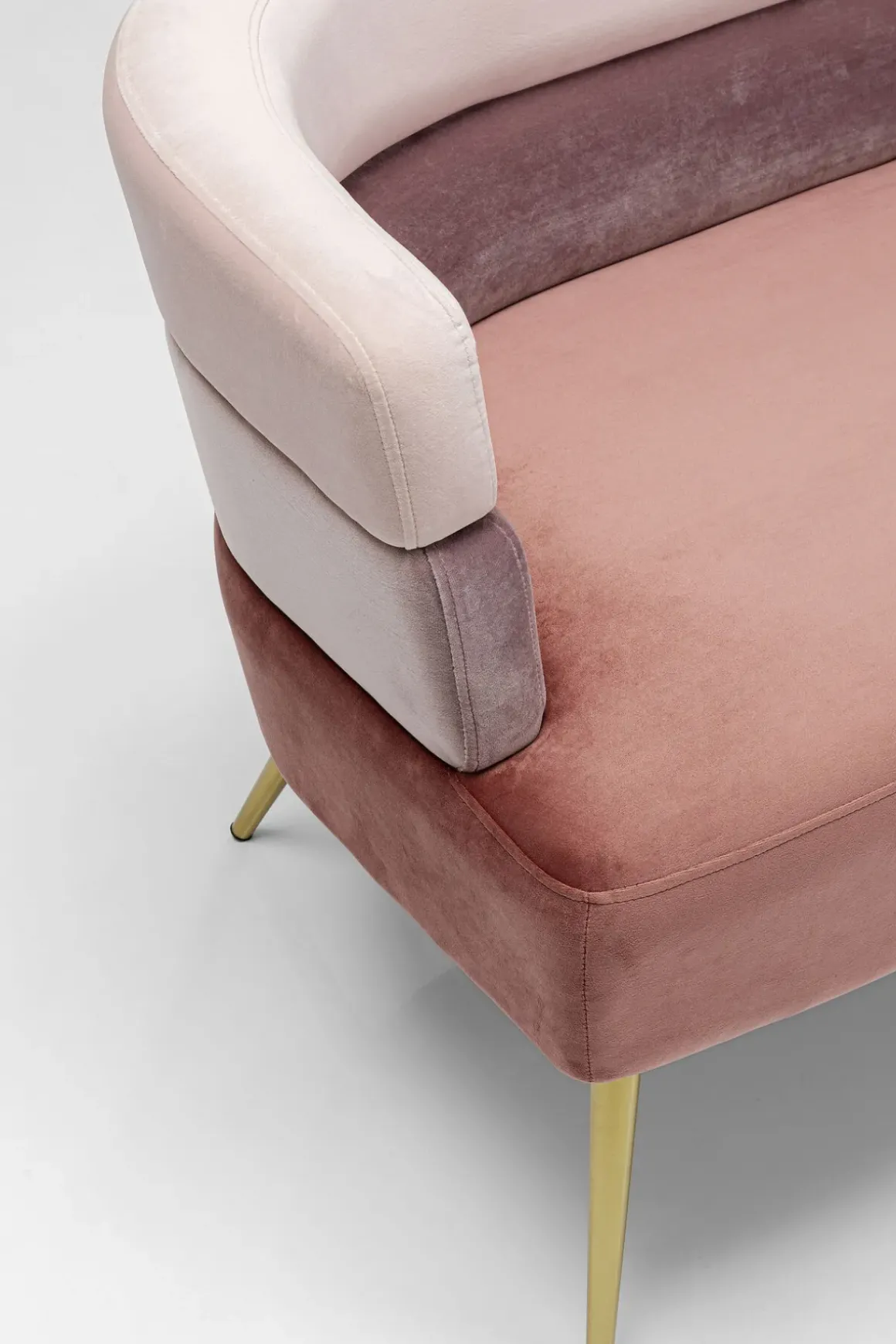 Soffa Sandwich - Puderrosa, 2-Sits - KARE Design