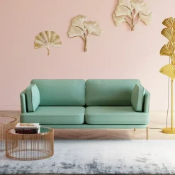 Soffa Shirly - Mintgrön, 3-Sits - KARE Design