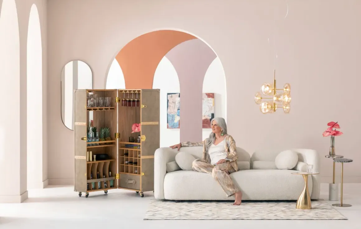 Soffa 3-Sits Kelly - Boucle, 225cm - KARE Design