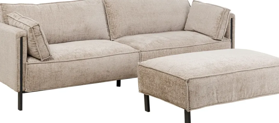 Soffa 3-Sits Victor - Grå, 233cm - KARE Design