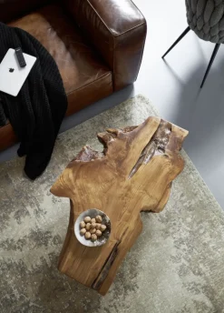 Soffbord Aspen - Bord i Rustikt Mörkt Trä, 100x60cm - KARE Design
