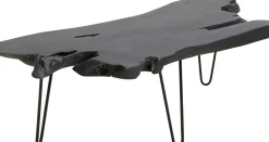 Soffbord Aspen - Svart Bord i Rustikt Trä, 100x40cm - KARE Design