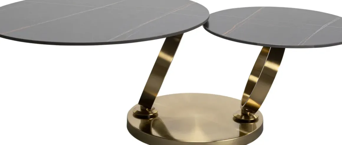 Soffbord Beverly - Guld, 133x80cm - KARE Design