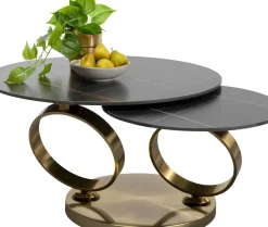 Soffbord Beverly - Guld, 133x80cm - KARE Design
