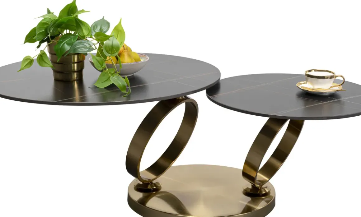 Soffbord Beverly - Guld, 133x80cm - KARE Design