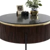 Soffbord Catalina - Mörkt trä/Marmor, Ø90cm - KARE Design
