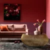 Soffbord Cesta Gold - Runt bord i Guldfinish/Glas Ø105cm - KARE Design