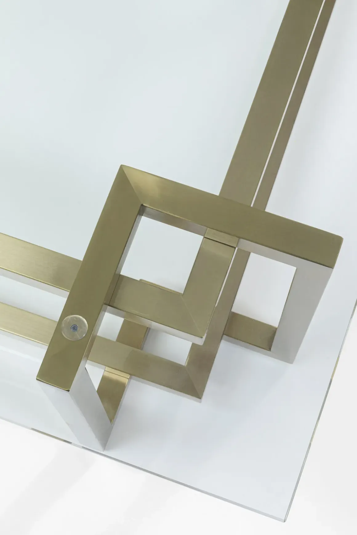 Soffbord Clara - Guld/Glas, 120x120cm - KARE Design