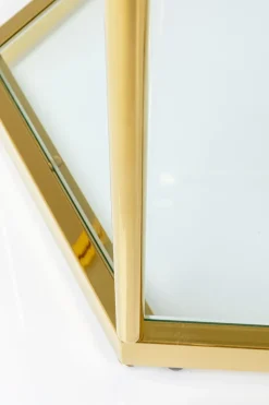 Soffbord Comb - Guld/Glas, 45cm - KARE Design