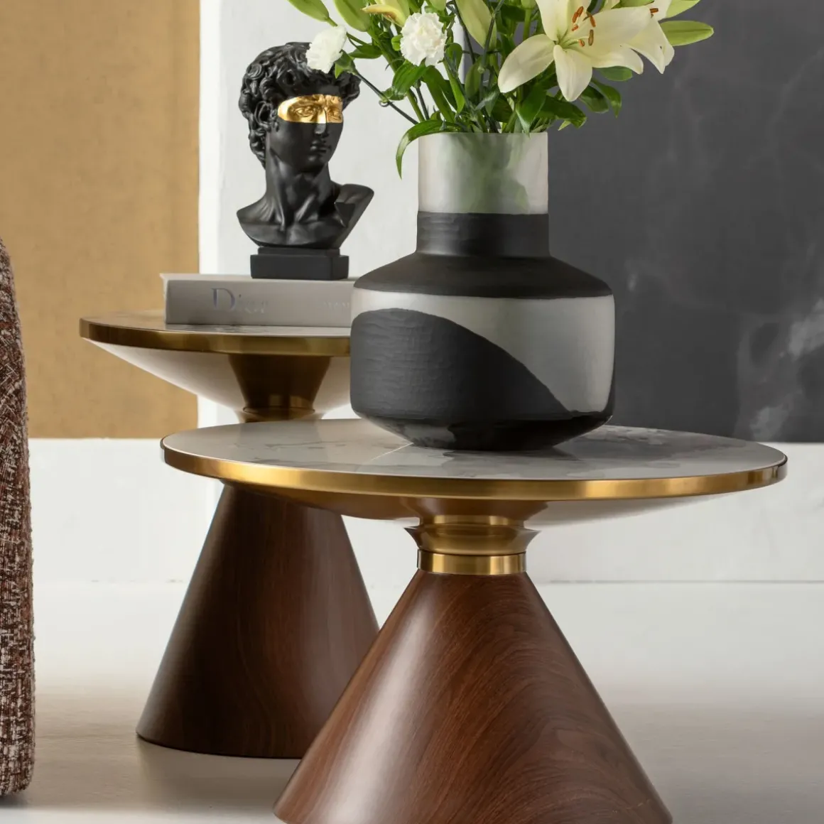 Soffbord Cono - Keramik Ø50cm - KARE Design